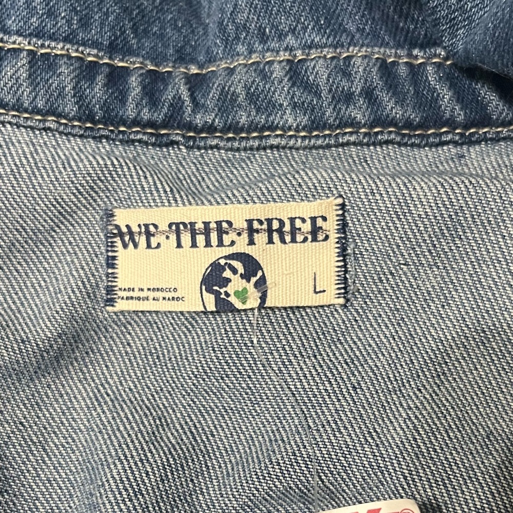 We The Free by Free People Blue Denim Jumpsuit NWT - Picture 6 of 10